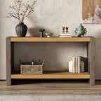 Mirod Vintage Industrial Console Table - Classic Minimalist Design with Premium Wood Veneer and Distressed Finish