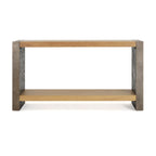 Mirod Vintage Industrial Console Table - Classic Minimalist Design with Premium Wood Veneer and Distressed Finish