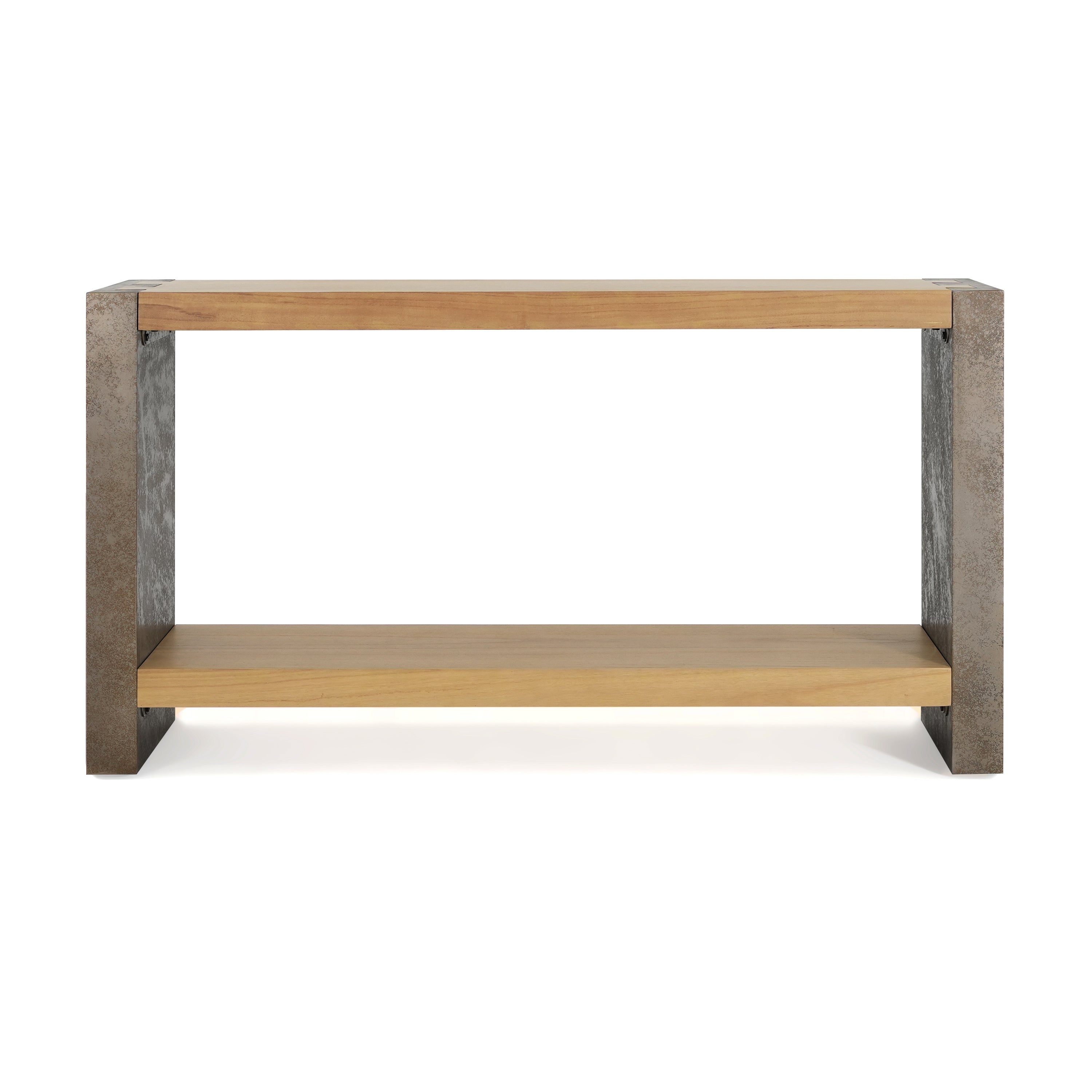 Mirod Vintage Industrial Console Table - Classic Minimalist Design with Premium Wood Veneer and Distressed Finish