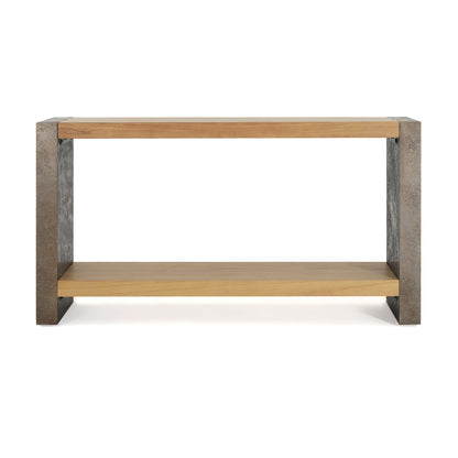 Mirod Vintage Industrial Console Table - Classic Minimalist Design with Premium Wood Veneer and Distressed Finish