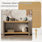 Mirod Vintage Industrial Console Table - Classic Minimalist Design with Premium Wood Veneer and Distressed Finish