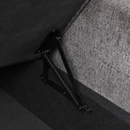 104.5 Modern L-Shape 3 Seat Reversible Sectional Couch, Pull Out Sleeper Sofa with Storage Chaise and 2 Stools for Living Room Furniture Set,Knox Charcoal (old sku:SG000431AAA)