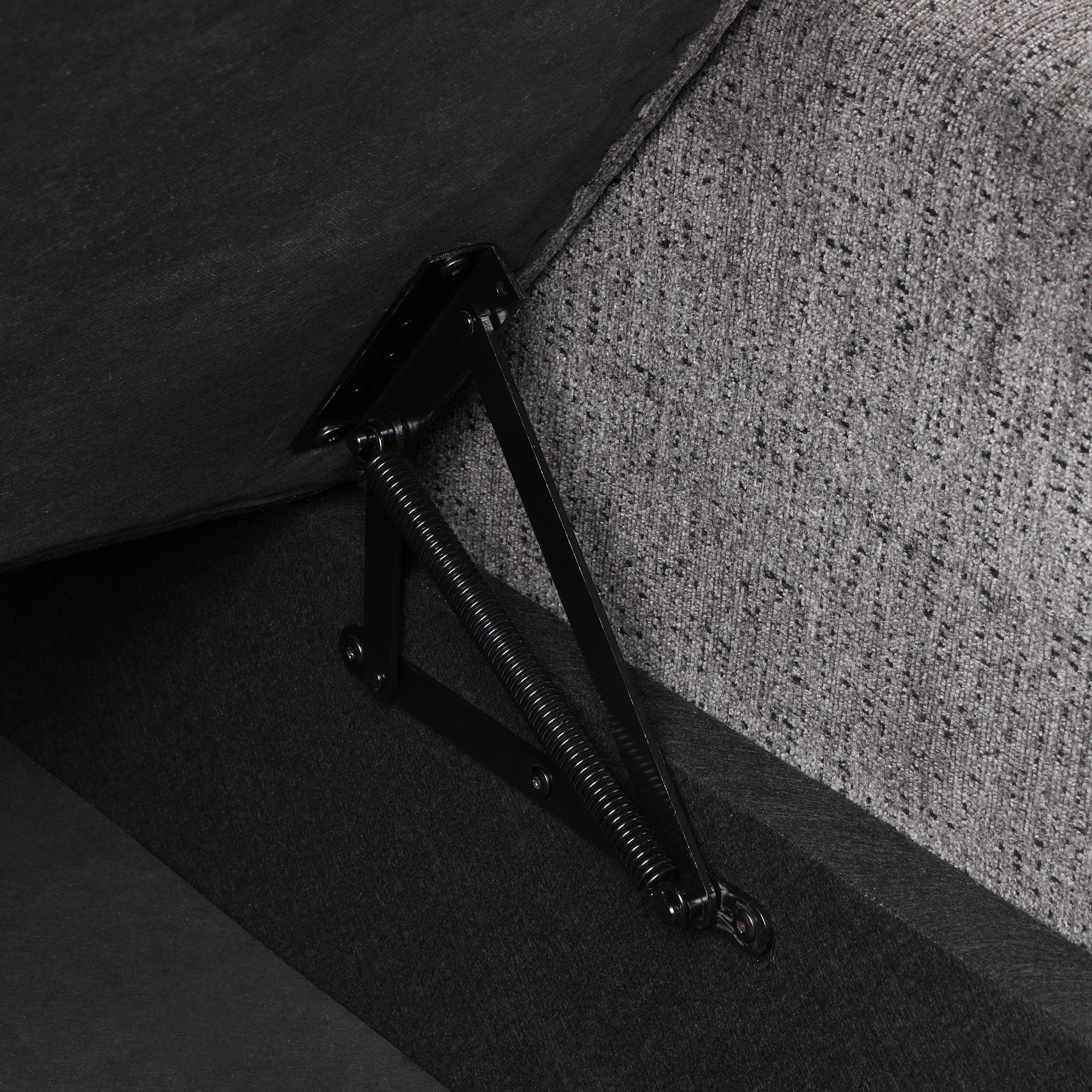 104.5 Modern L-Shape 3 Seat Reversible Sectional Couch, Pull Out Sleeper Sofa with Storage Chaise and 2 Stools for Living Room Furniture Set,Knox Charcoal (old sku:SG000431AAA)