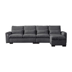 [VIDEO] provided]114.5"Modern Modular L Shaped Chenille Sofa Couch Reversible Ottoman With Storage Removable and Washable Cushions Sofa With USB Ports & Cup Holder For Living Room