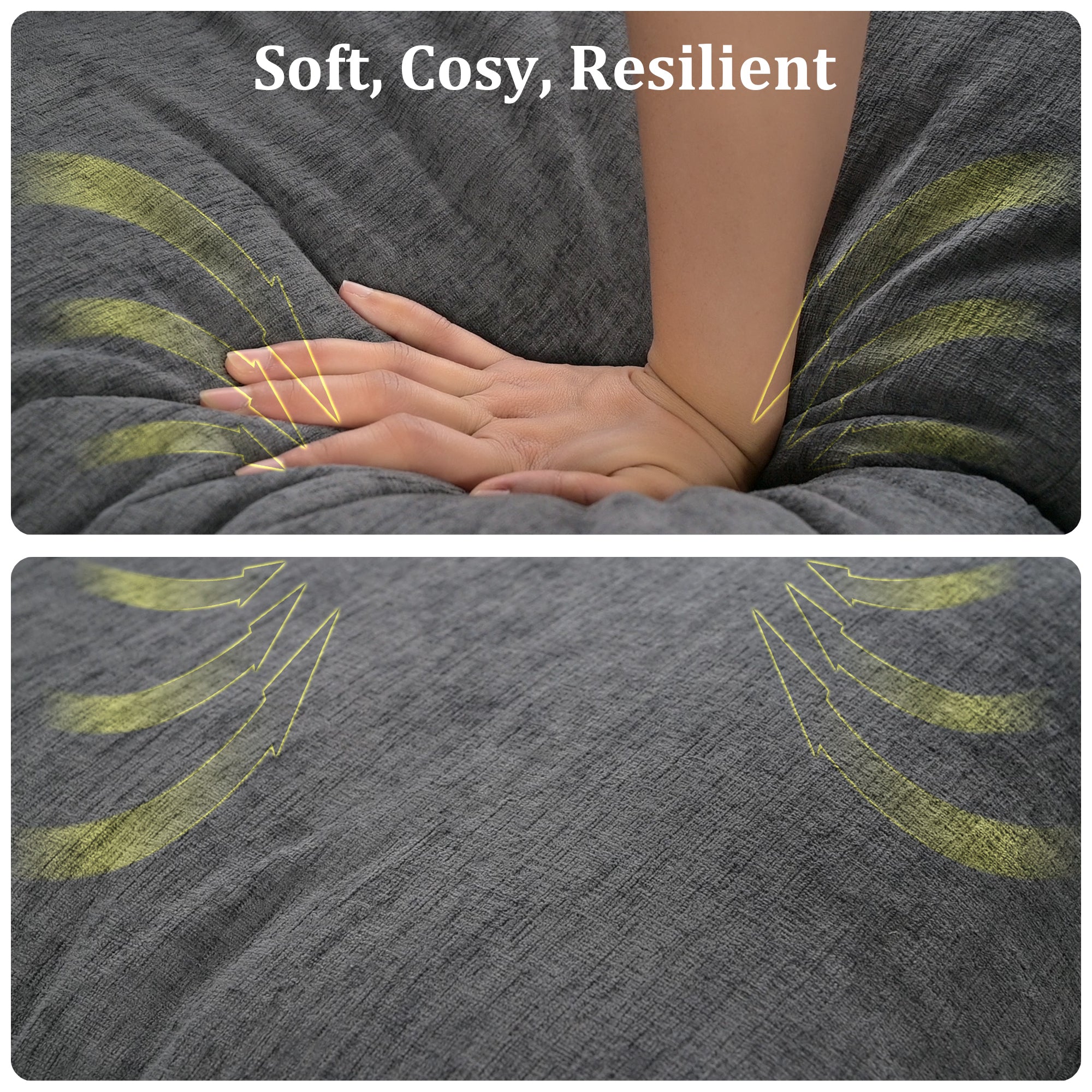 [VIDEO] provided]114.5"Modern Modular L Shaped Chenille Sofa Couch Reversible Ottoman With Storage Removable and Washable Cushions Sofa With USB Ports & Cup Holder For Living Room