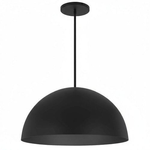 Modern 24 Inch Diameter LED Black Pendant Light.