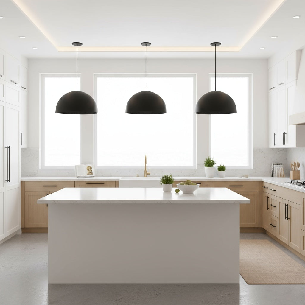 24 inch Diameter Integrated LED Black Pendant Pendant Lights