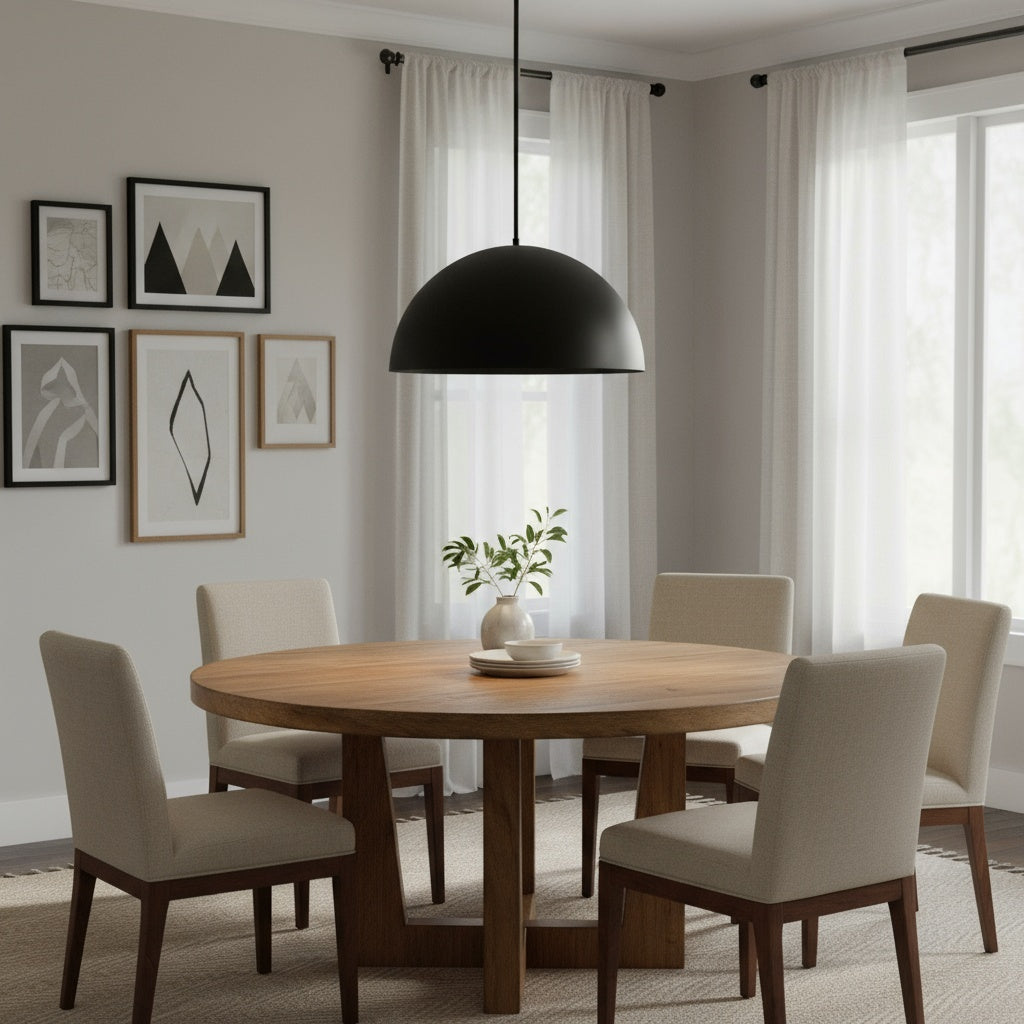 24 inch Diameter Integrated LED Black Pendant Pendant Lights