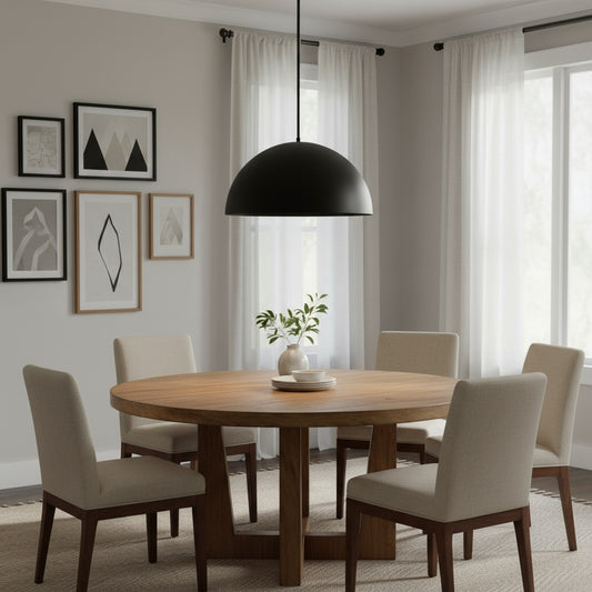 24 inch Diameter Integrated LED Black Pendant Pendant Lights