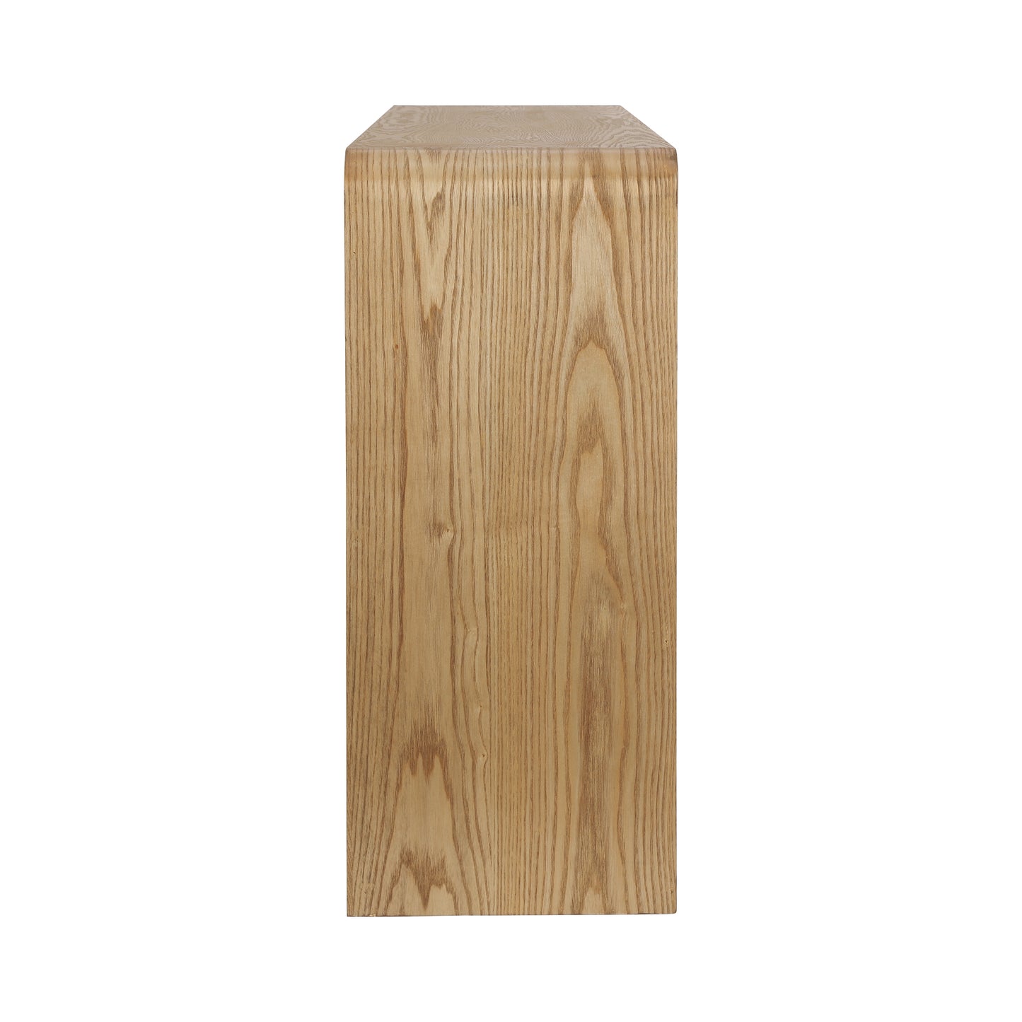 Modern 3-Drawer Console Table with Vertical Slats, Round Edge Design, Perfect for Entryway, Hallway or Behind Sofa