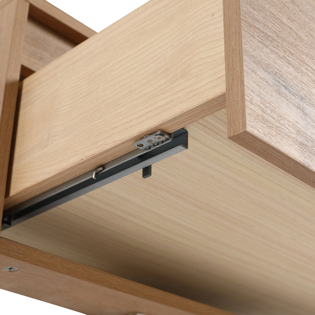 30 inch Wall-Mounted Bathroom Vanity with Resin Sink and Side Cabinet,Soft Close Drawer (KD-Packing), 09430IMO-30L-SC00512IMO Combination Cabinet