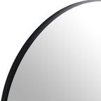 32 x 32 Inch Bathroom Mirror Black Aluminum Frame - Groovy Boardz