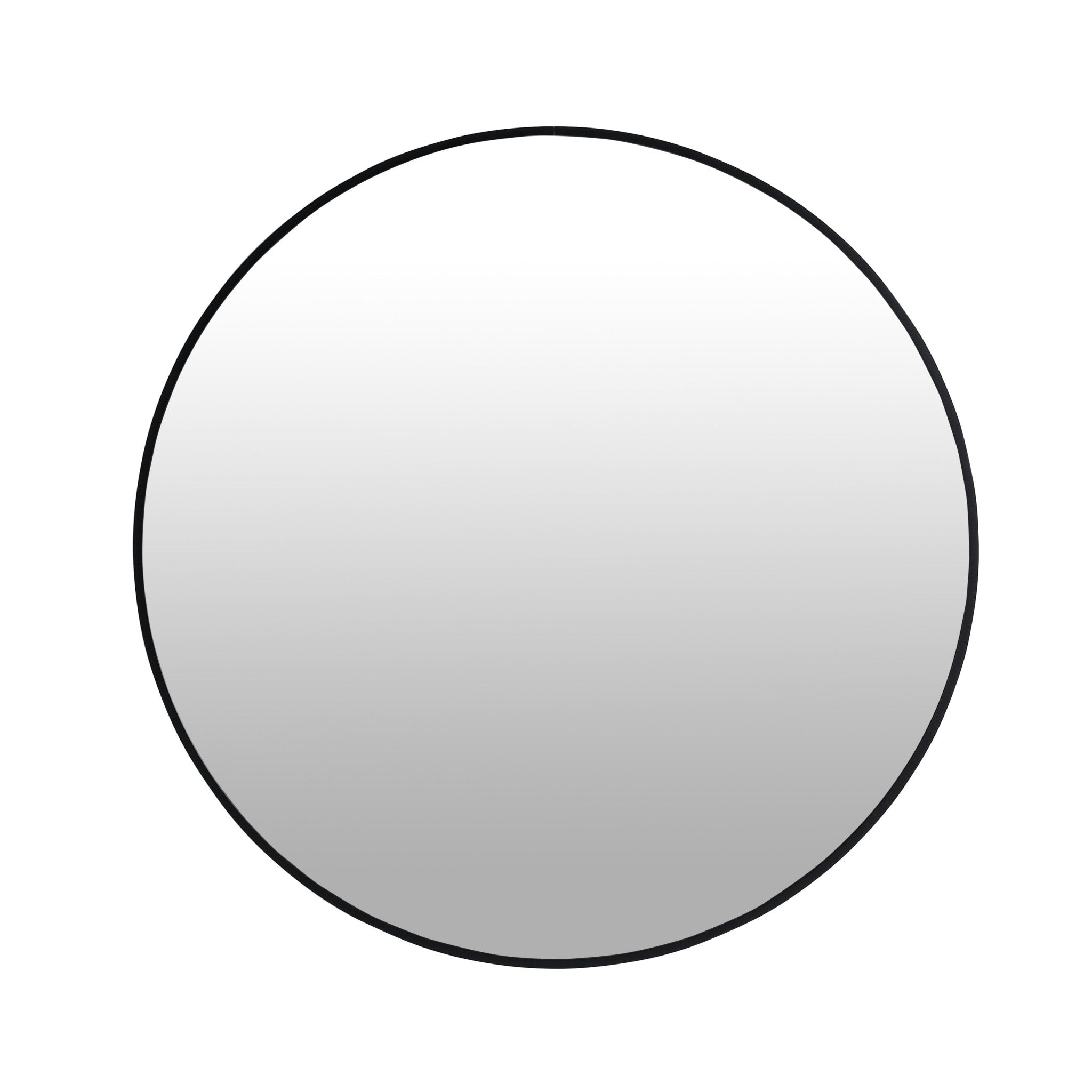 32 x 32 Inch Bathroom Mirror Black Aluminum Frame - Groovy Boardz