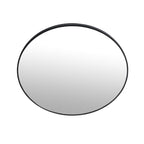 32 x 32 Inch Bathroom Mirror Black Aluminum Frame - Groovy Boardz