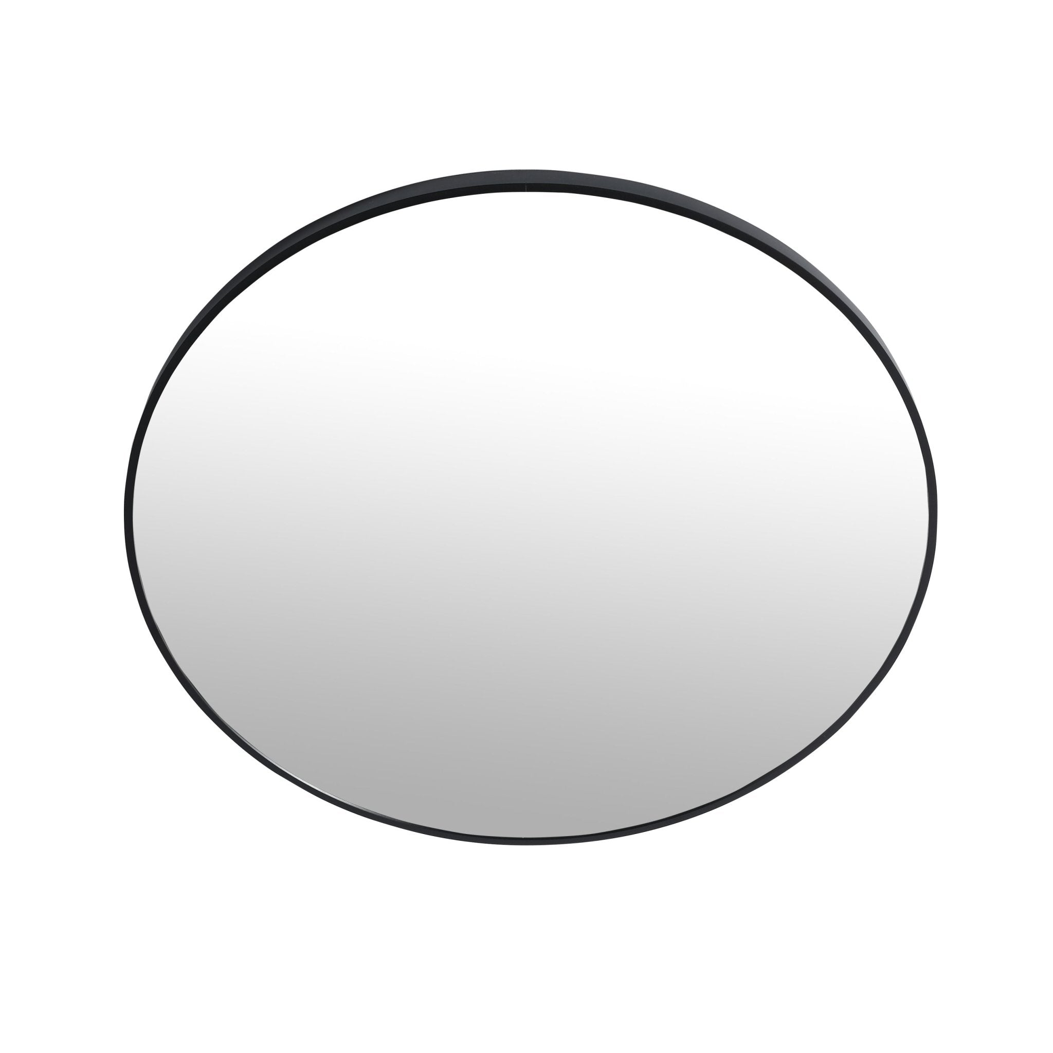 32 x 32 Inch Bathroom Mirror Black Aluminum Frame - Groovy Boardz