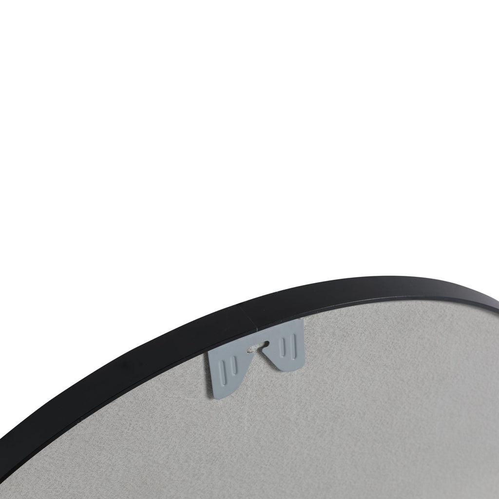 32 x 32 Inch Bathroom Mirror Black Aluminum Frame - Groovy Boardz