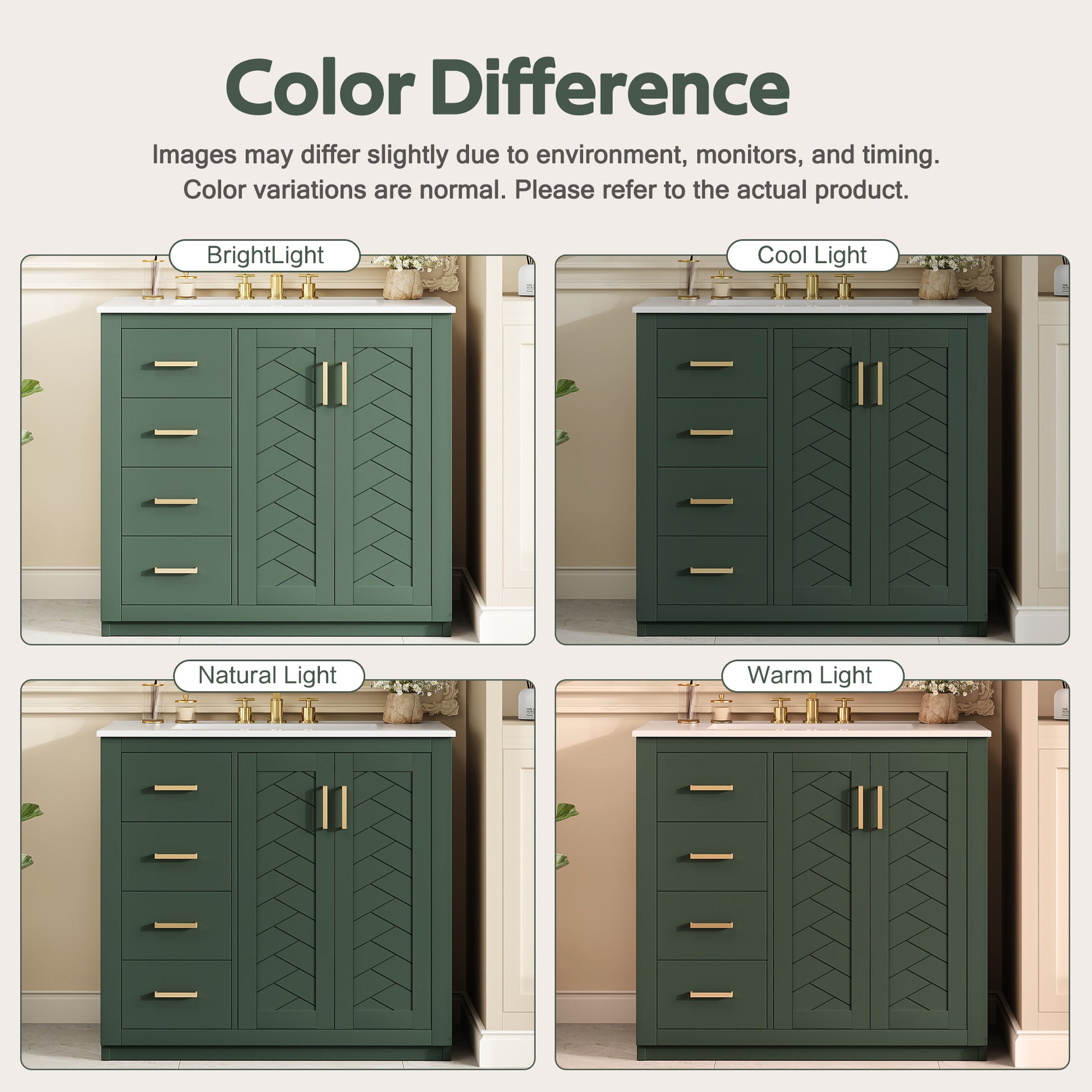 36'' Bathroom Vanity with Ceramic Sink Combo, Solid Wood Frame Bathroom Storage Cabinet, Freestanding Vanity Set with 3 Drawers& Soft Closing Doors