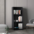 Note 47 Tall Three-Tier Ladder Bookcase Black