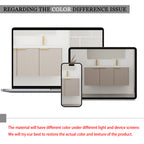 48' Wall Mounted Bathroom Vanity with Resin Double Sink & 3 Soft-Close Doors, KD-Packing