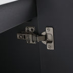 48' Wall Mounted Bathroom Vanity with Resin Double Sink & 3 Soft-Close Doors, KD-Packing