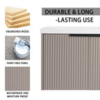 48' Wall Mounted Bathroom Vanity with Resin Double Sink & 3 Soft-Close Doors, KD-Packing