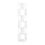 6 tier Rotating Bookshelf, Floor Rack Simple Bookcase  with Acrylic plate Student Multi-Function Creative Bookshelf for Living Room