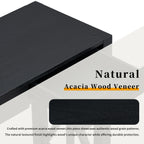 U_Style 60''Acacia Veneer Console Table with 4 Spacious Drawers, Modern Crisscross Design Entryway Table with Open Bottom Storage,Farmhouse Sofa Table for Living Room,Kitchen,Dining Room,Hallway