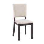 Modern 4 Person Dining Table Set with 4 Chairs, Dining Table Set for 4 People, 5-piece Wooden Dining Table Set for Living Room, Kitchen and Dining Room, Antique Black + Beige Dining Table Set