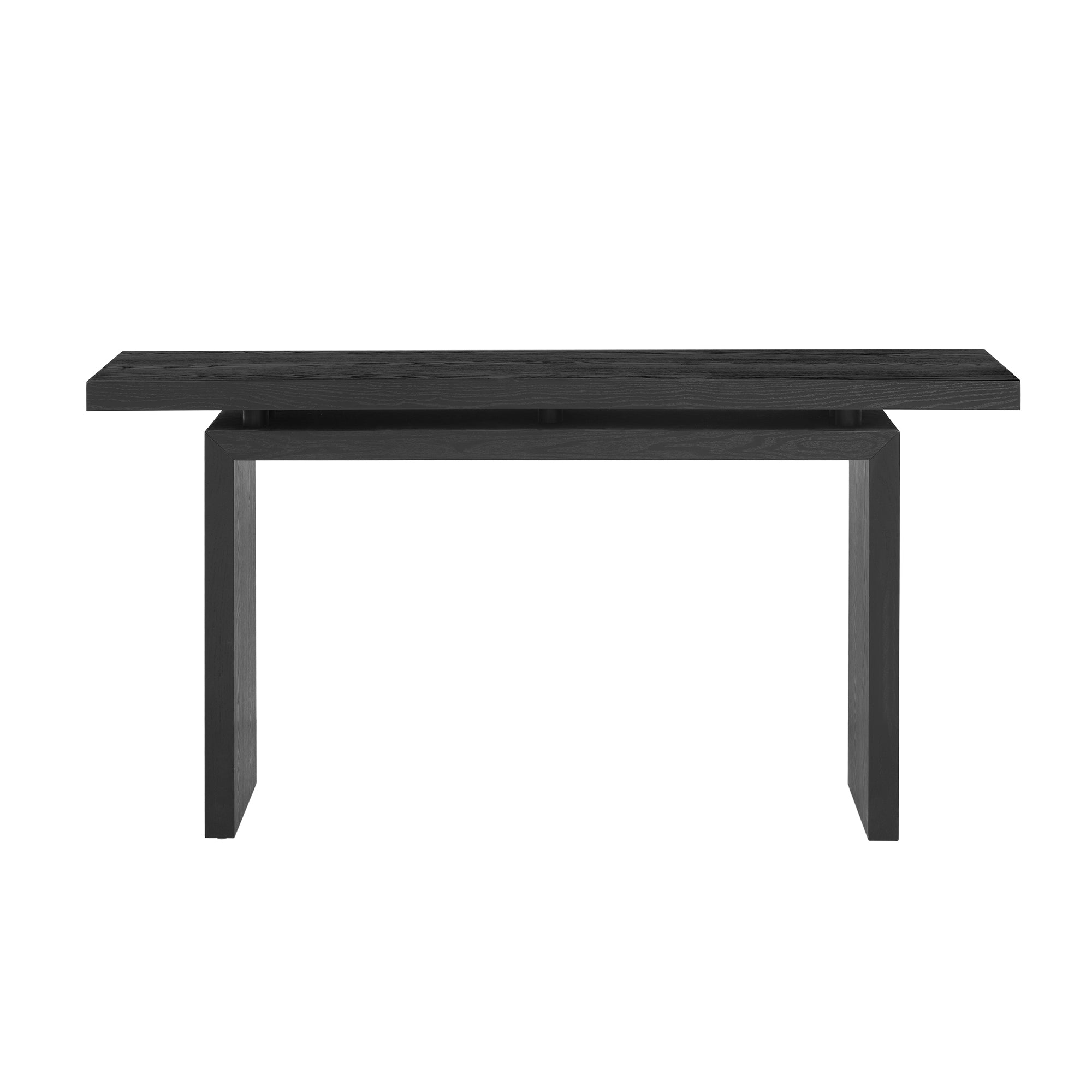 U_STYLE Uniquely Designed Ash Veneer Console Table, Modern Simple Style, Featuring Clever Tabletop Design, Suitable for Entryway, Hallway, Living Room, Foyer