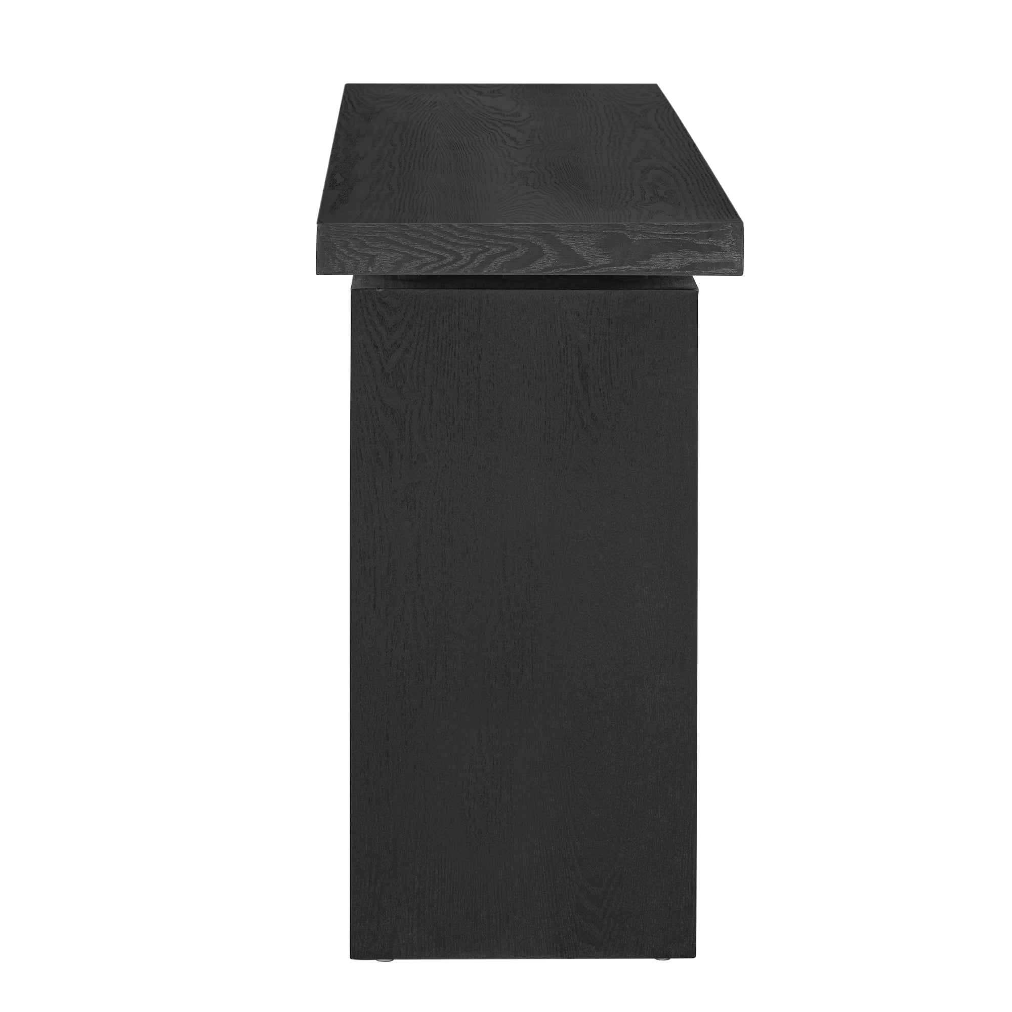 U_STYLE Uniquely Designed Ash Veneer Console Table, Modern Simple Style, Featuring Clever Tabletop Design, Suitable for Entryway, Hallway, Living Room, Foyer