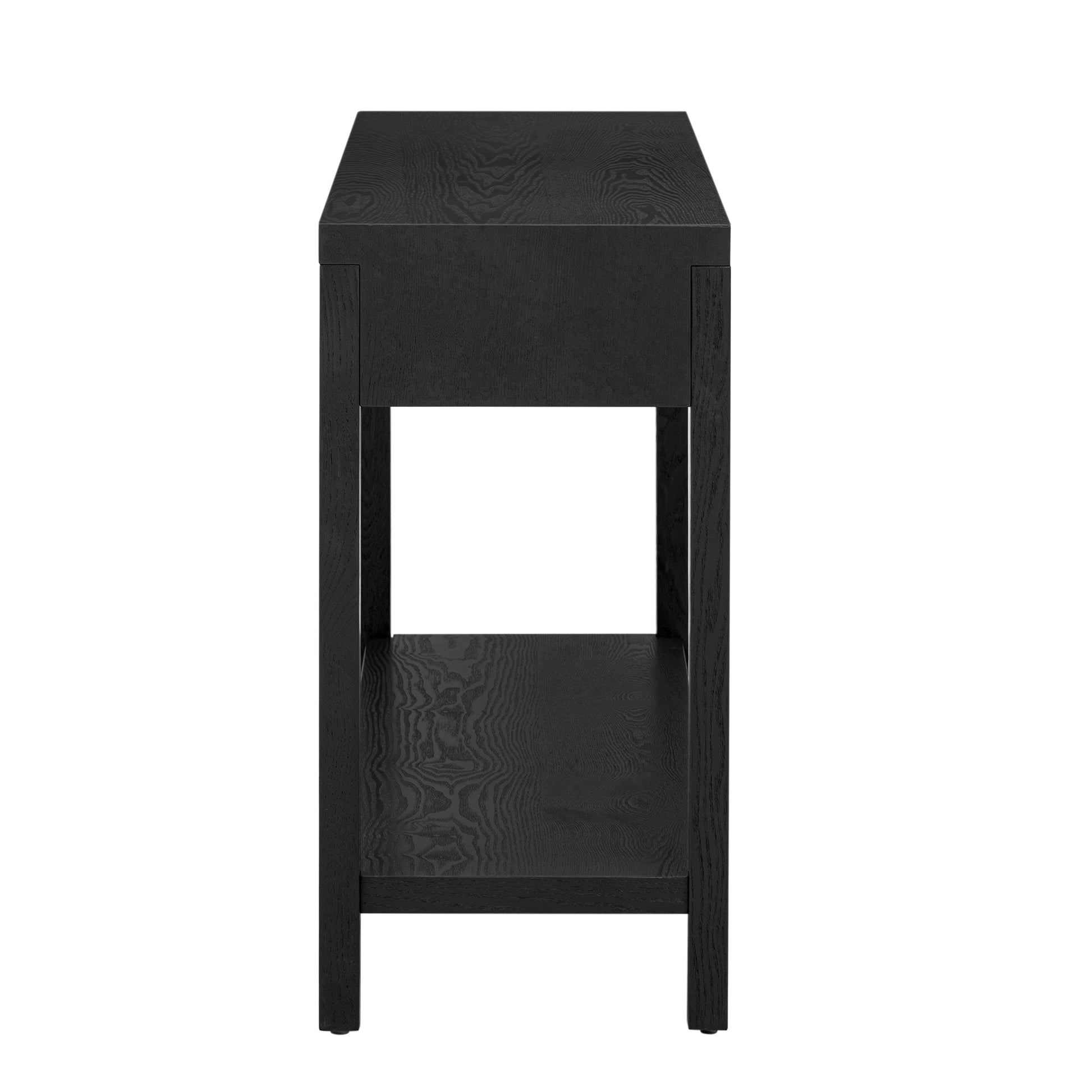 U_STYLE Ash Veneer Modern Style Console Table, Striped Design, Suitable for Entryway, Corridor, Foyer, Living Room, Study