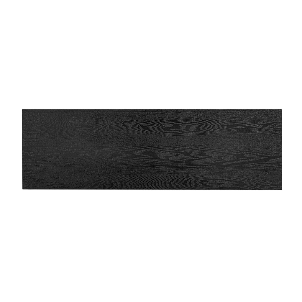 U_STYLE Ash Veneer Modern Style Console Table, Striped Design, Suitable for Entryway, Corridor, Foyer, Living Room, Study