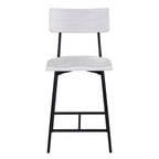 Badin Wood and Metal Modern Counter Stool