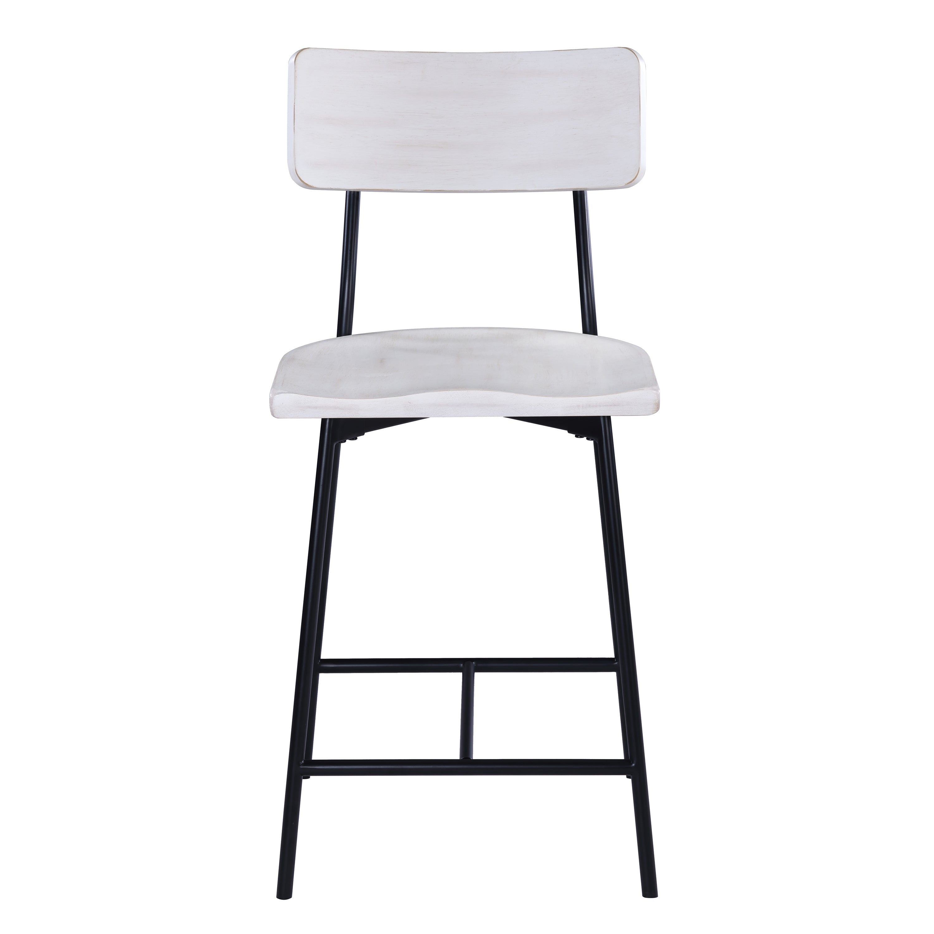 Badin Wood and Metal Modern Counter Stool