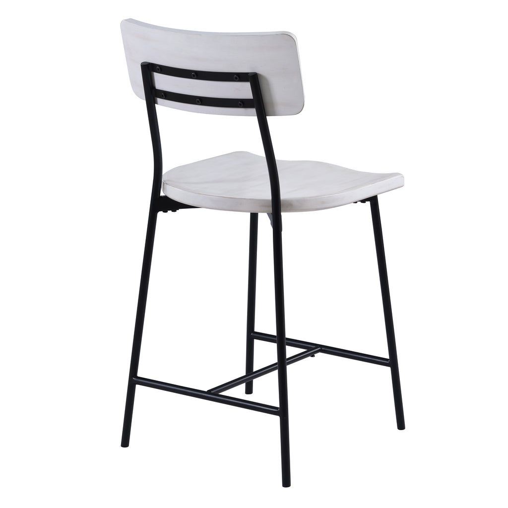 Badin Wood and Metal Modern Counter Stool