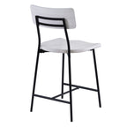 Badin Wood and Metal Modern Counter Stool