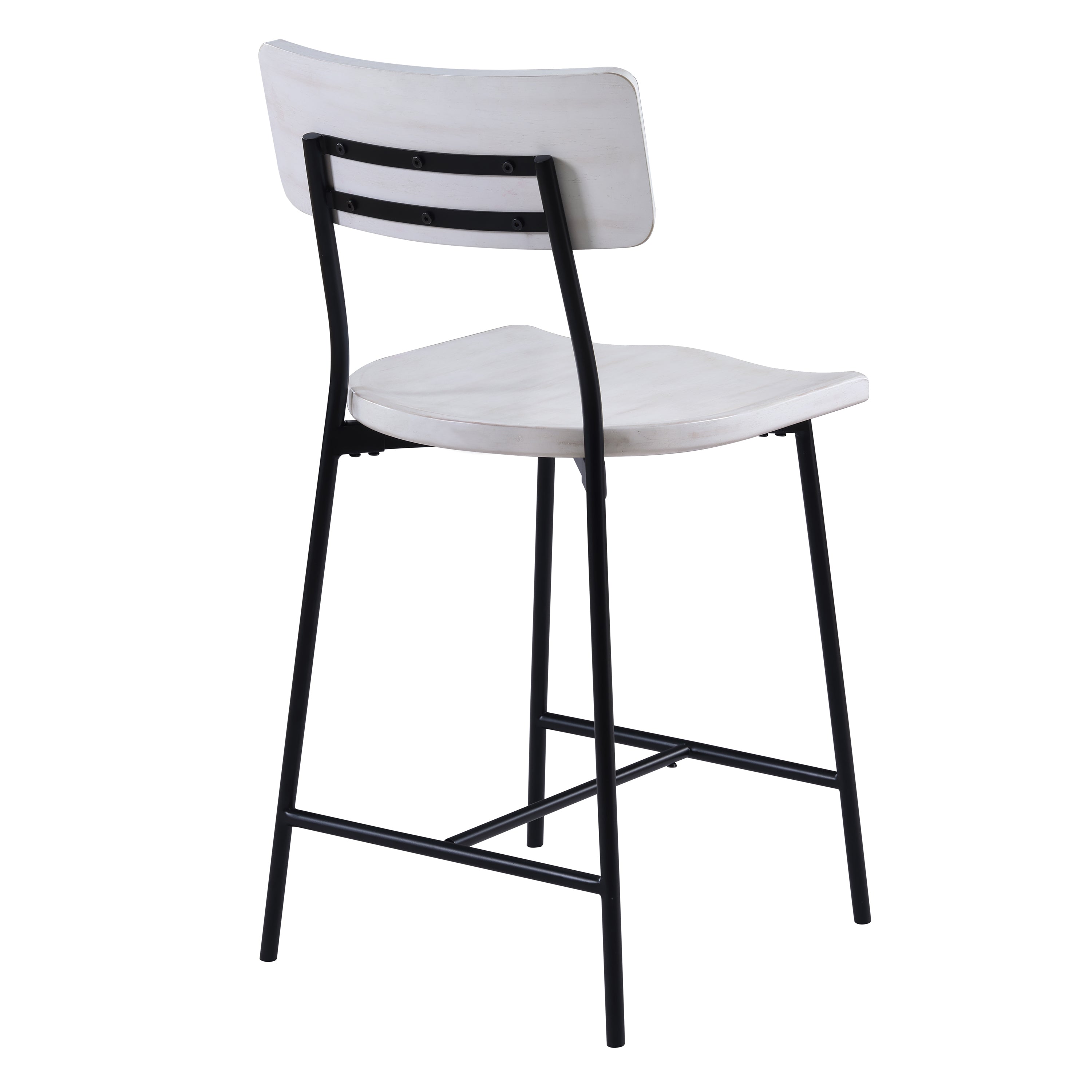 Badin Wood and Metal Modern Counter Stool