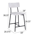 Badin Wood and Metal Modern Counter Stool