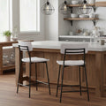 Badin Wood and Metal Modern Counter Stool