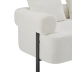 78' Modern 3-Seater Beige Upholstered Sofa, Oversized Comfy Couch with 3 Plush Pillows for Living Room, Bedroom, Apartment