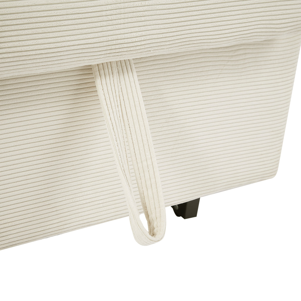 57.48 Pull-out Sofa Bed Convertible Couch 2 Seat Loveseat Sofa Modern Sleeper Sofa with Two Throw Pillows and USB Ports for Living Room, Beige(Old Sku:WF317760AAA)