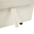 57.48 Pull-out Sofa Bed Convertible Couch 2 Seat Loveseat Sofa Modern Sleeper Sofa with Two Throw Pillows and USB Ports for Living Room, Beige(Old Sku:WF317760AAA)