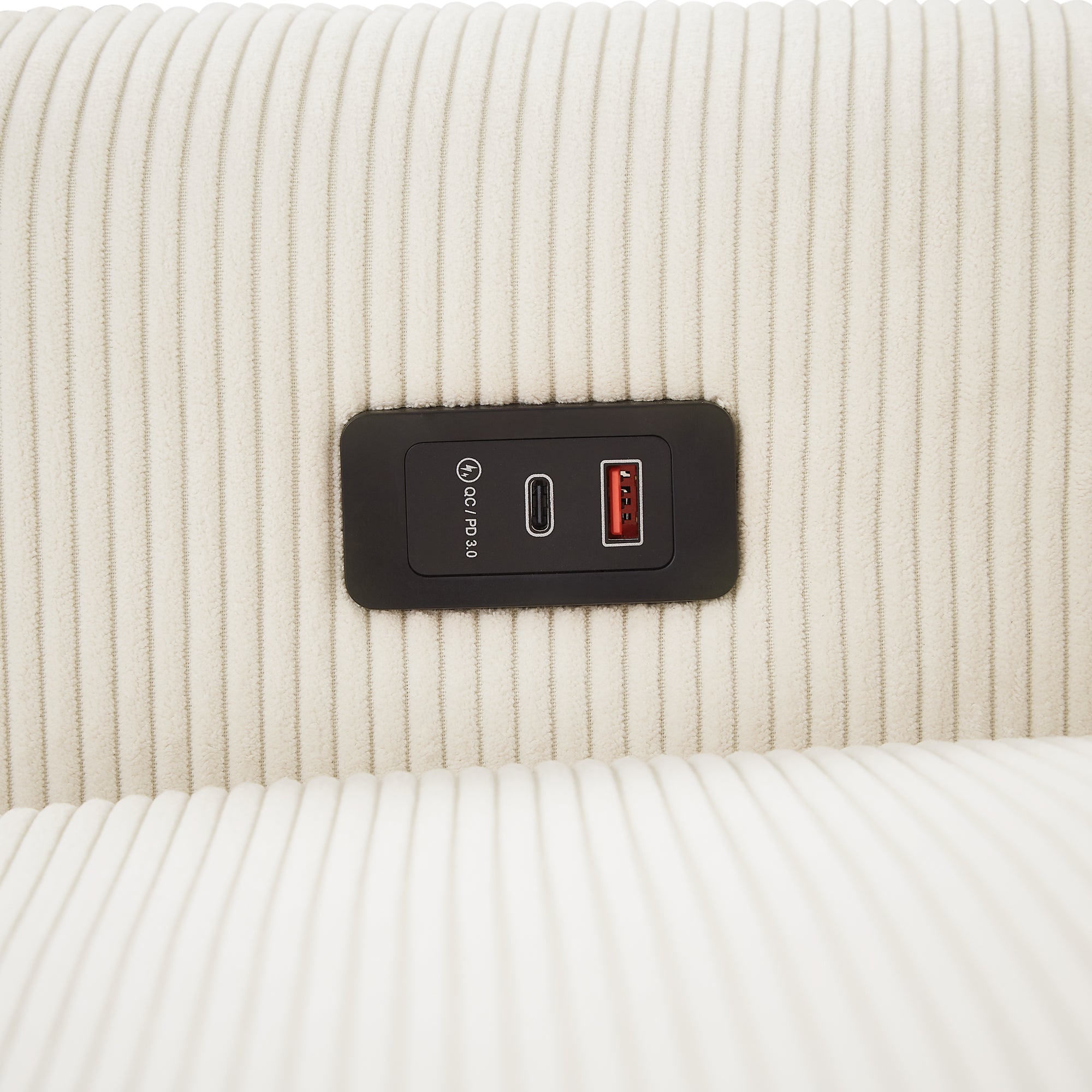 57.48 Pull-out Sofa Bed Convertible Couch 2 Seat Loveseat Sofa Modern Sleeper Sofa with Two Throw Pillows and USB Ports for Living Room, Beige(Old Sku:WF317760AAA)