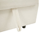 Modern Beige Corduroy 2-Seat Convertible Sofa Bed