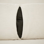 Modern Beige Corduroy 2-Seat Convertible Sofa Bed