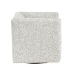 Modern Living Room Swivel Chair Beige Jacquard Fabric Upholstery Pillow Comfort Plywood Furniture 1pc