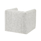 Modern Living Room Swivel Chair Beige Jacquard Fabric Upholstery Pillow Comfort Plywood Furniture 1pc