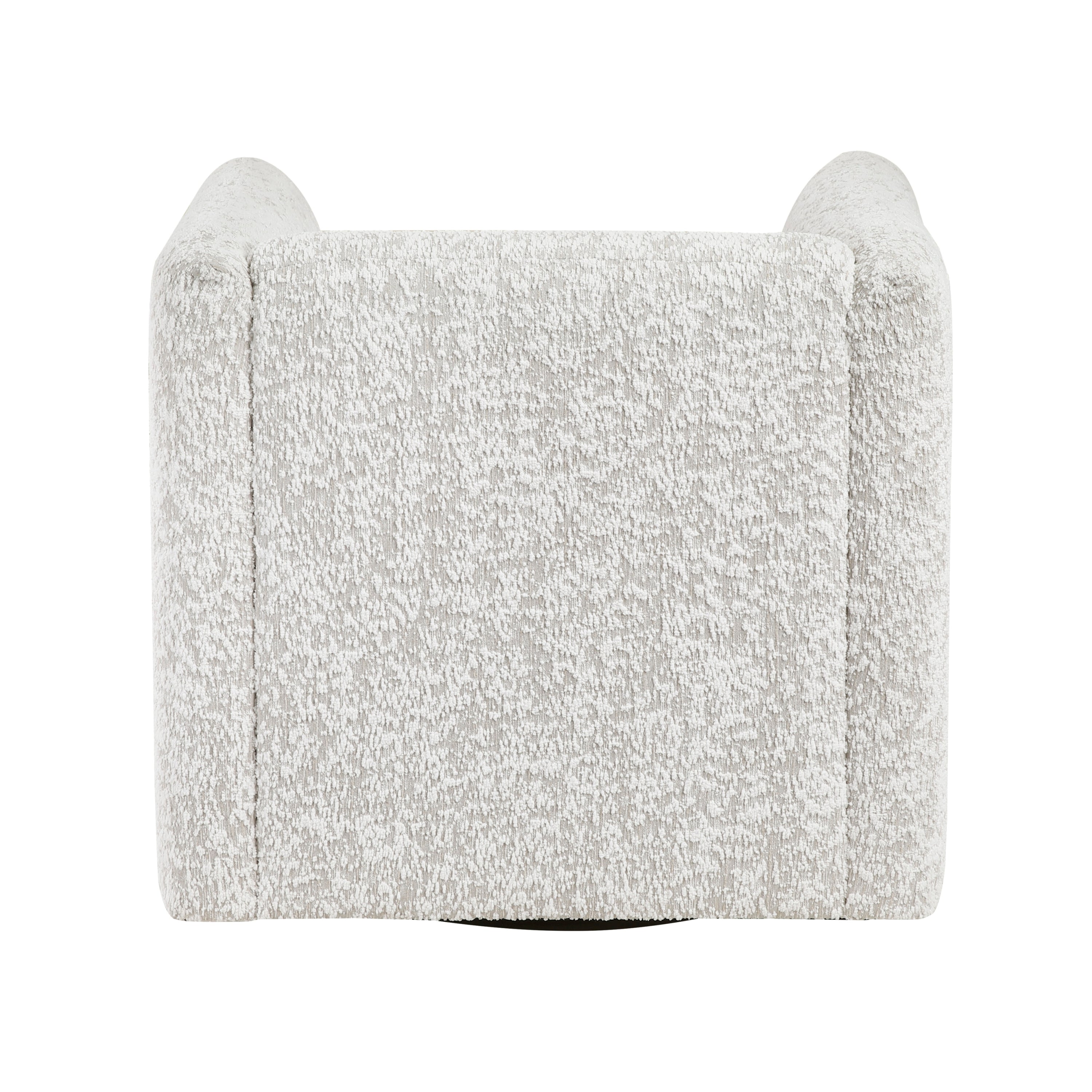 Modern Living Room Swivel Chair Beige Jacquard Fabric Upholstery Pillow Comfort Plywood Furniture 1pc