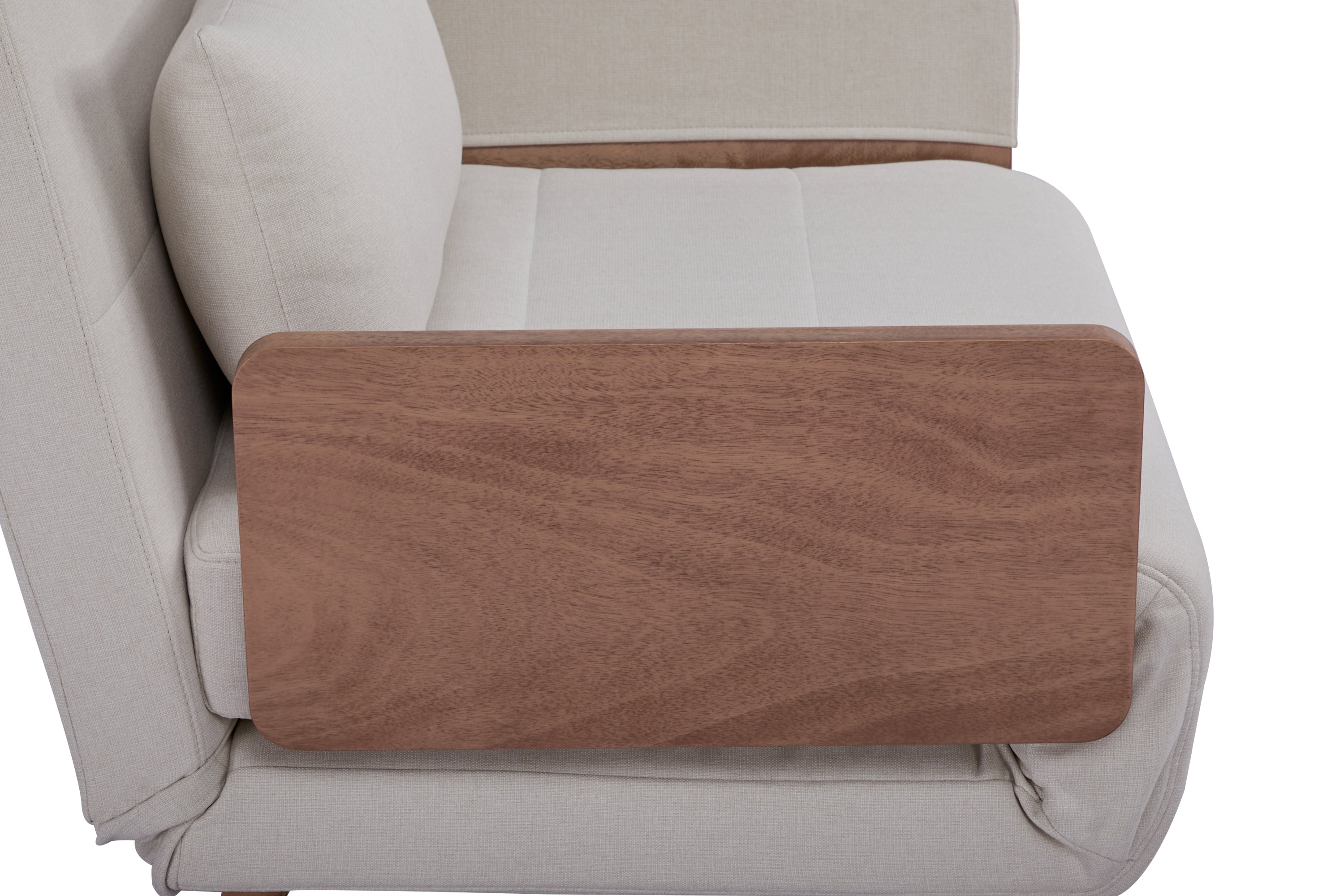 TRIO Modern Foldable Sofa Bed - Single-Seater with Breathable Linen Fabric, Converts in 10 Sec, 6-Level Adjustable Backrest, Silent Hinges, Space-Saving Multi-Functional Sleeper Sofa.