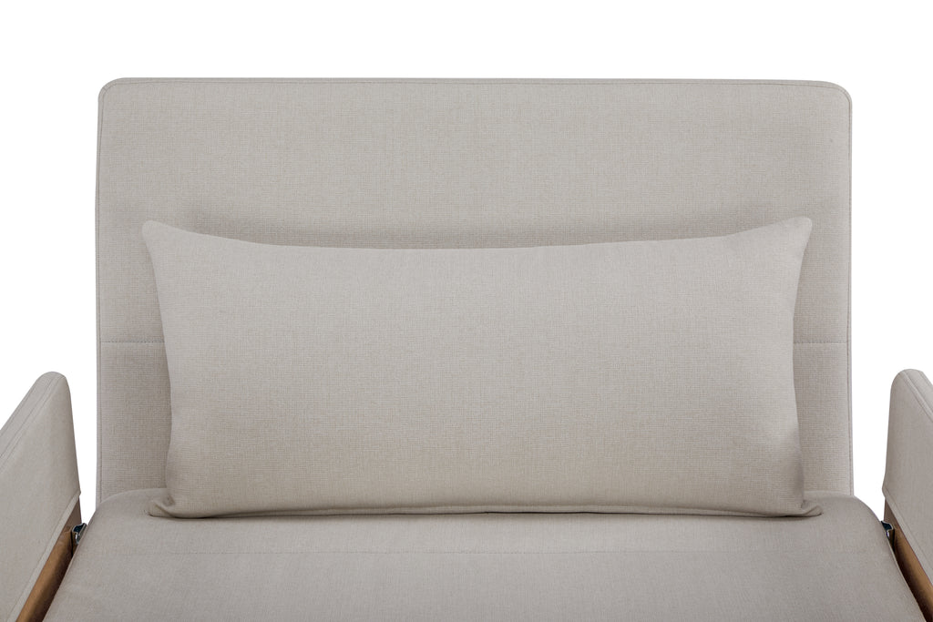 TRIO Modern Foldable Sofa Bed - Single-Seater with Breathable Linen Fabric, Converts in 10 Sec, 6-Level Adjustable Backrest, Silent Hinges, Space-Saving Multi-Functional Sleeper Sofa.